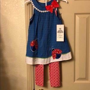 NWT 6 Rare Editions Sleeveless Shirt and Pant Set